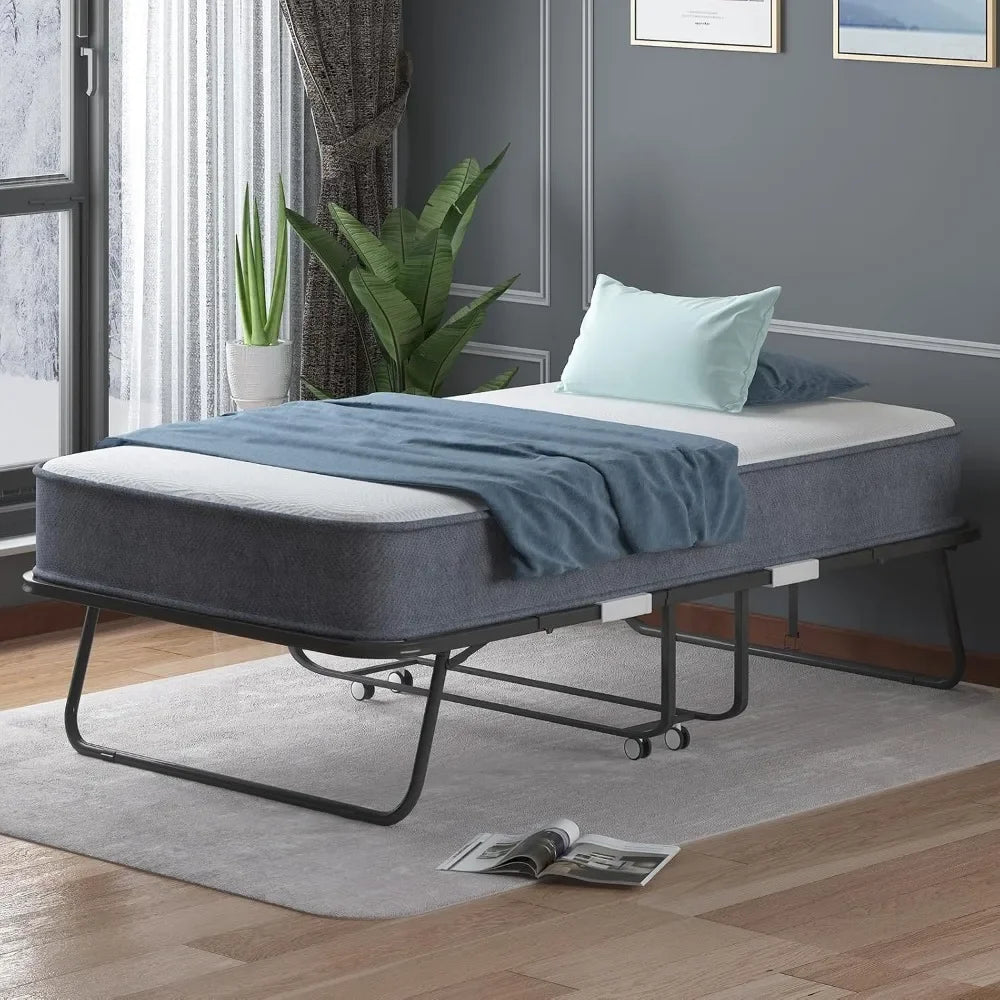 Folding Rollaway Bed with foam mattress