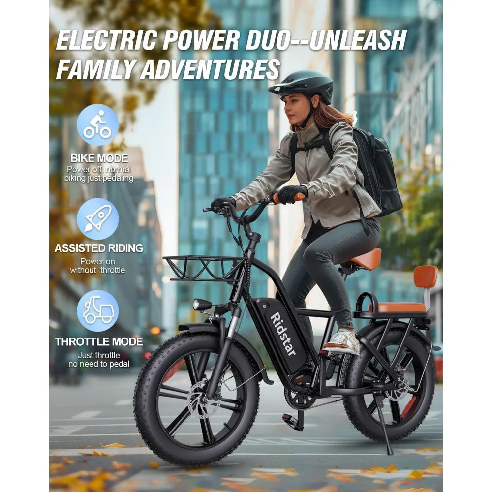 2 Seater Electric Bike for Adults