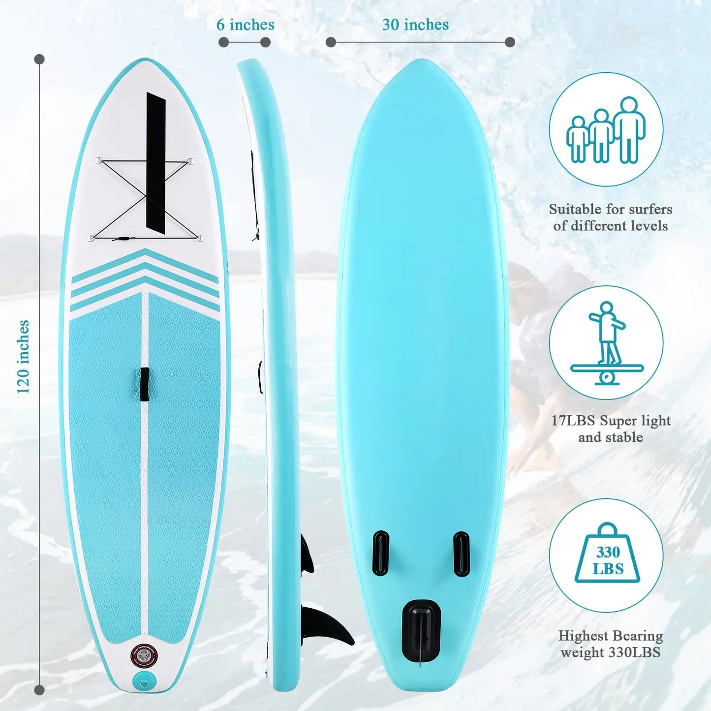 Inflatable Stand up Paddle Board with accessories