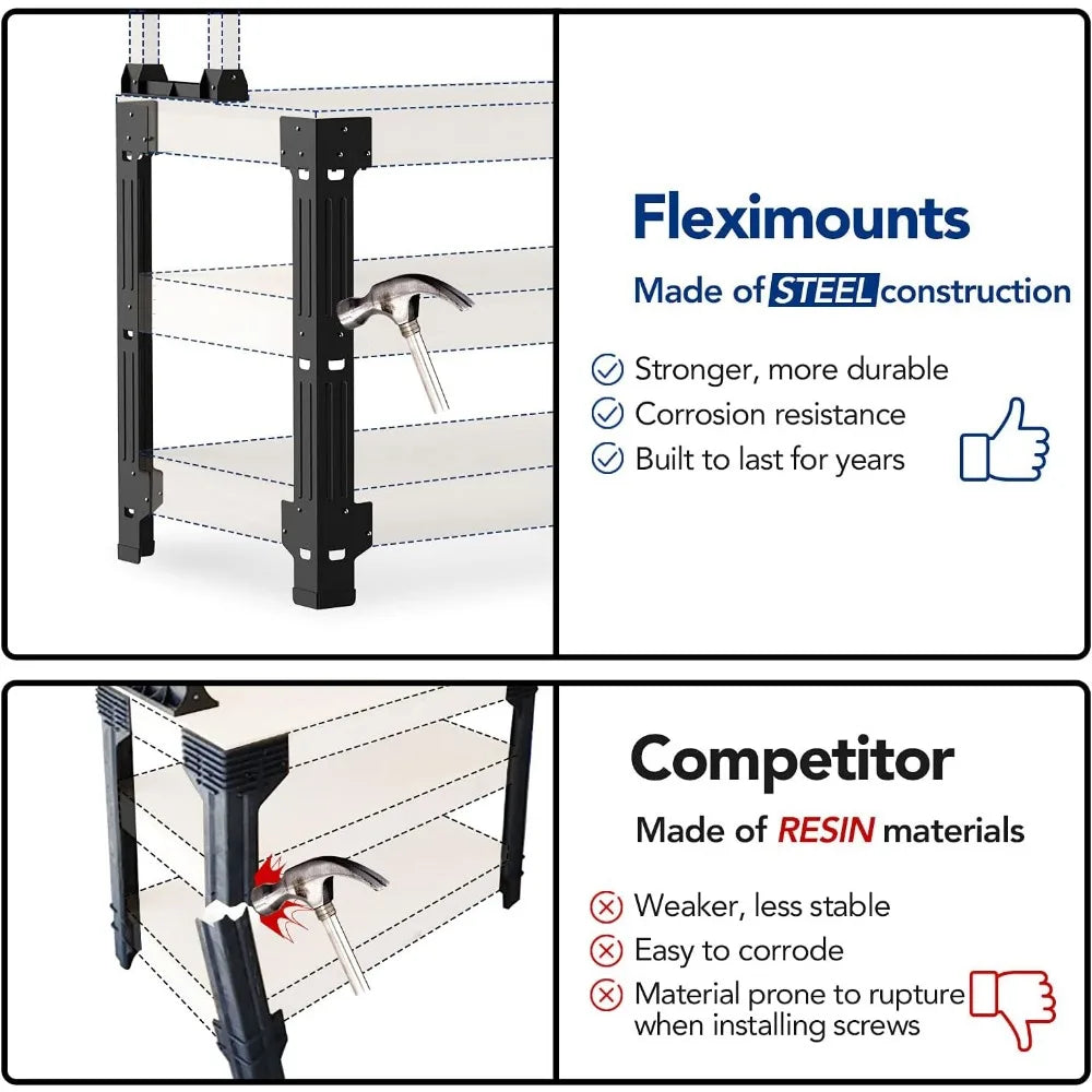 L Shaped Heavy Duty Work Bench/Shelving