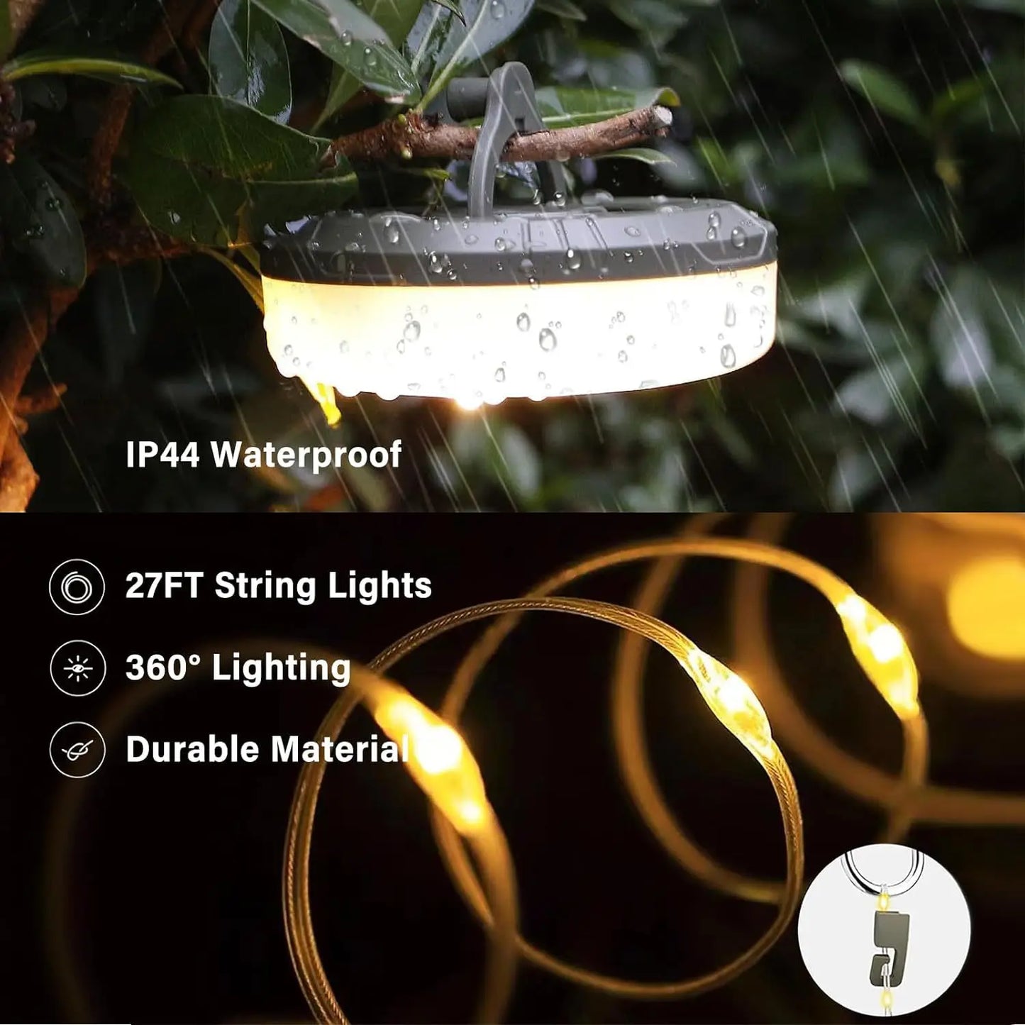 Rechargeable Camping String Light LED