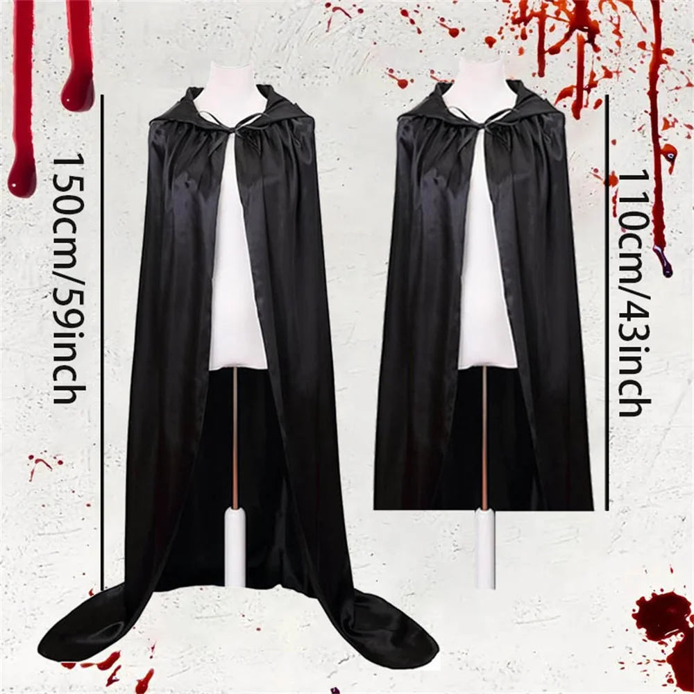 4pc/Set Unisex Cape with Hood Adult Halloween Costume