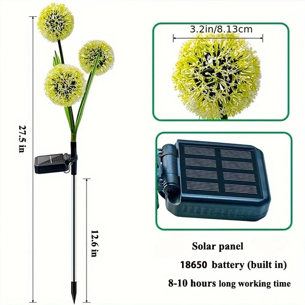 4 Pack Upgraded Dandelion Solar Garden Lights