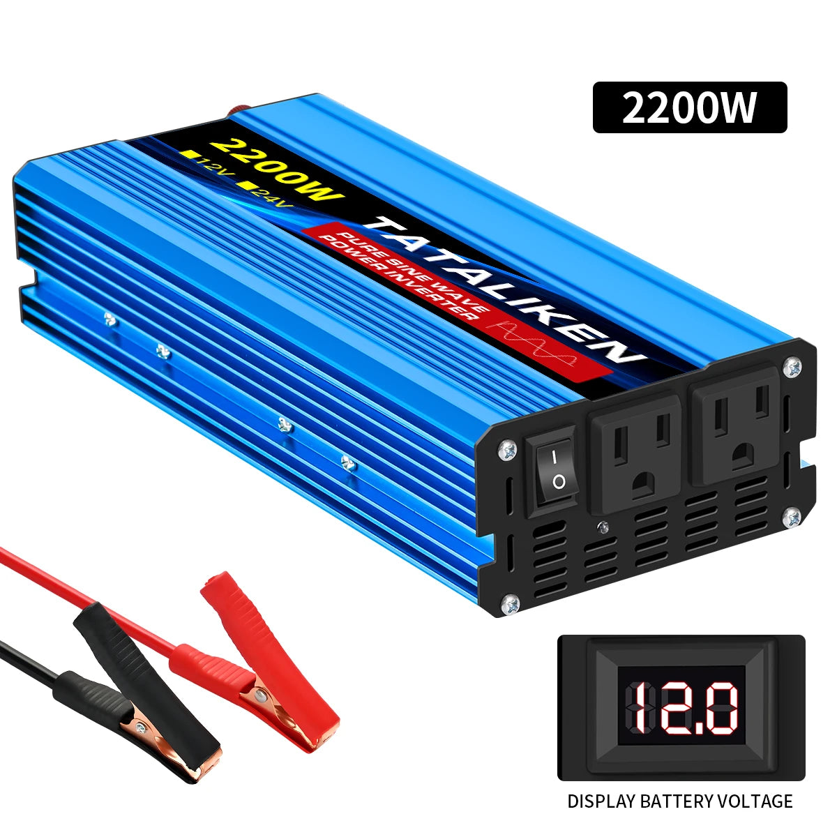 12V To 110V AC Pure Sine Power Inverter 3500/4500/8000W