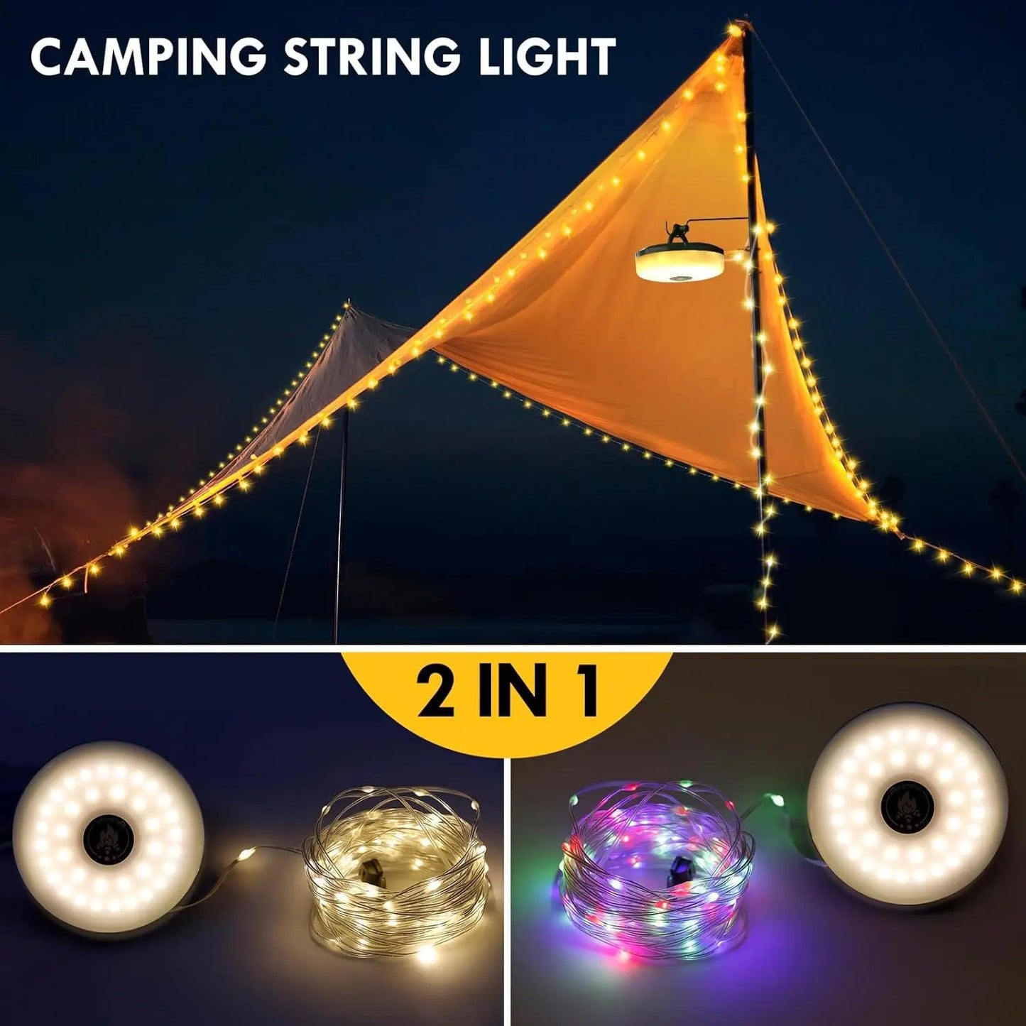 Rechargeable Camping String Light LED