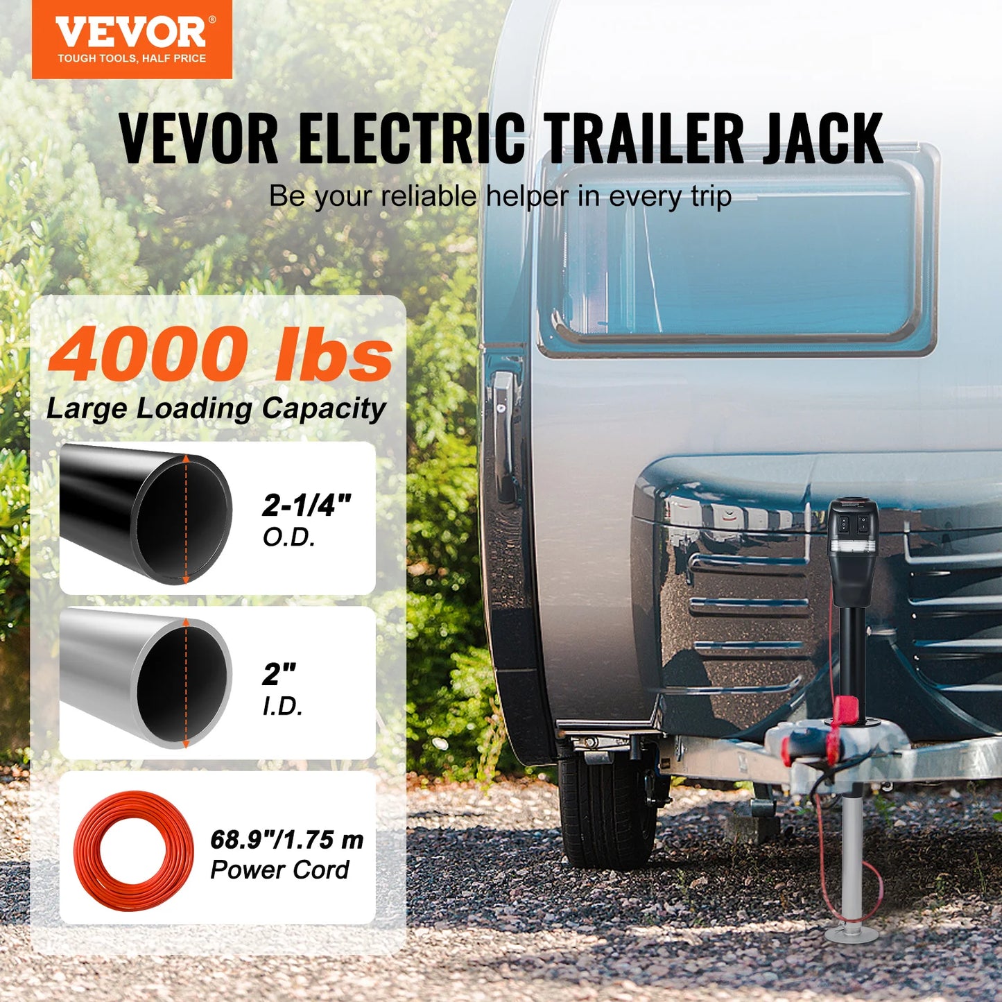 3500/4000lbs Electric Trailer Jack