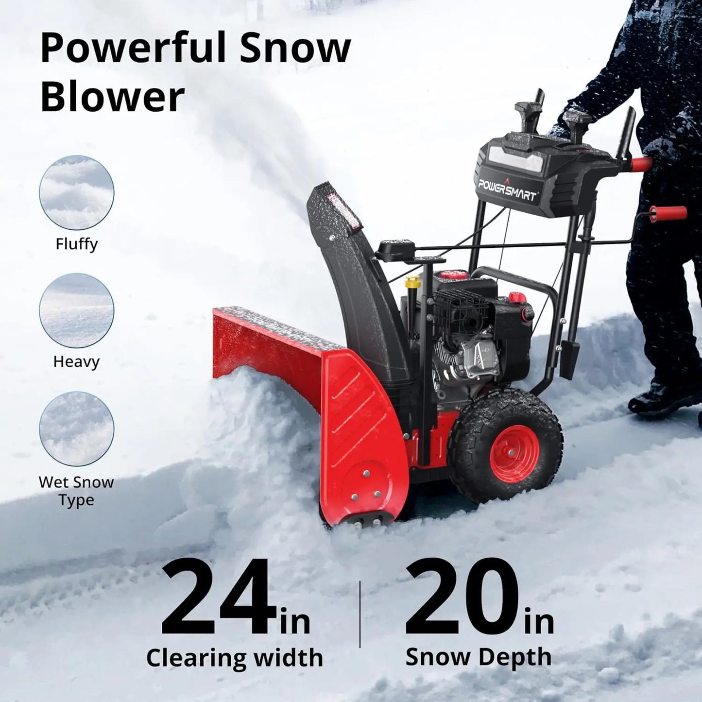 24-Inch Self-Propelled Gas Snow Blower