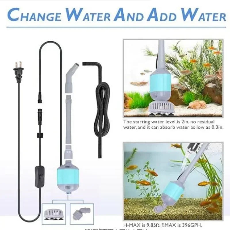 360GPH Electric Aquarium Gravel Cleaner