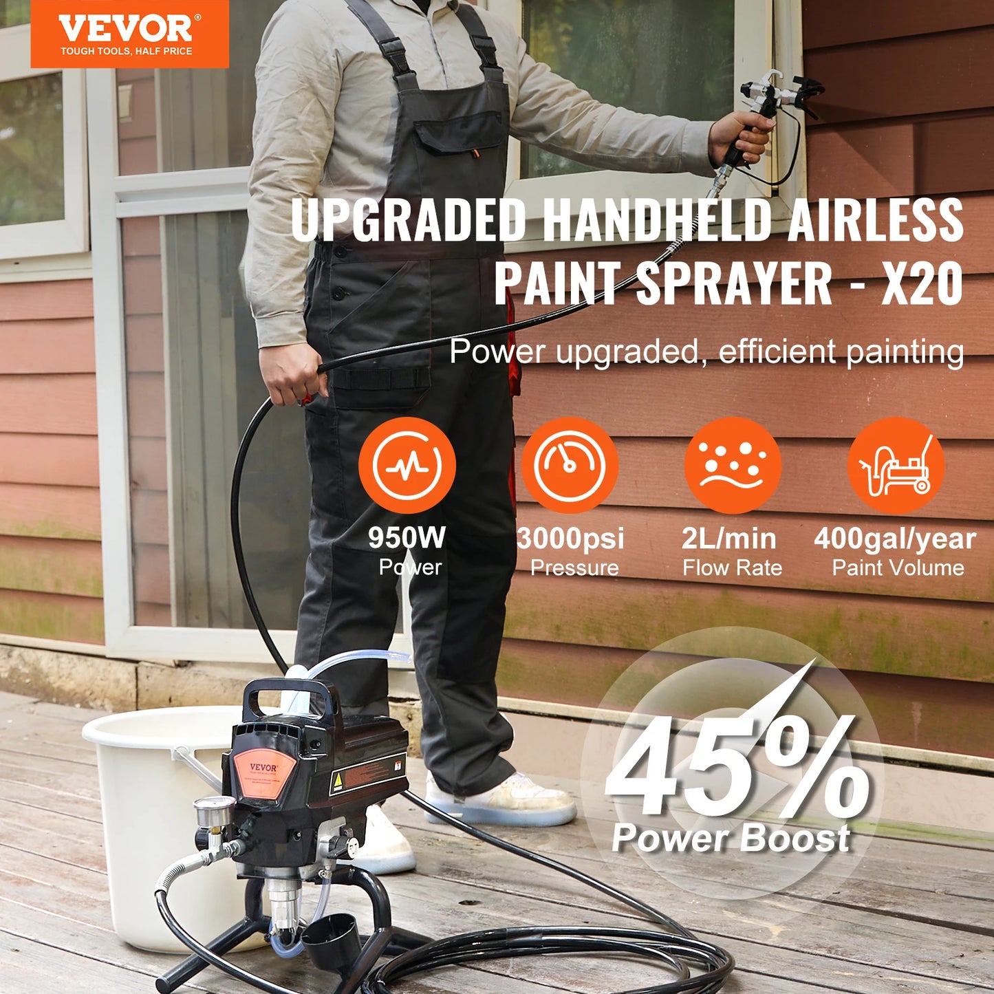 750W 950W Airless Paint Sprayer