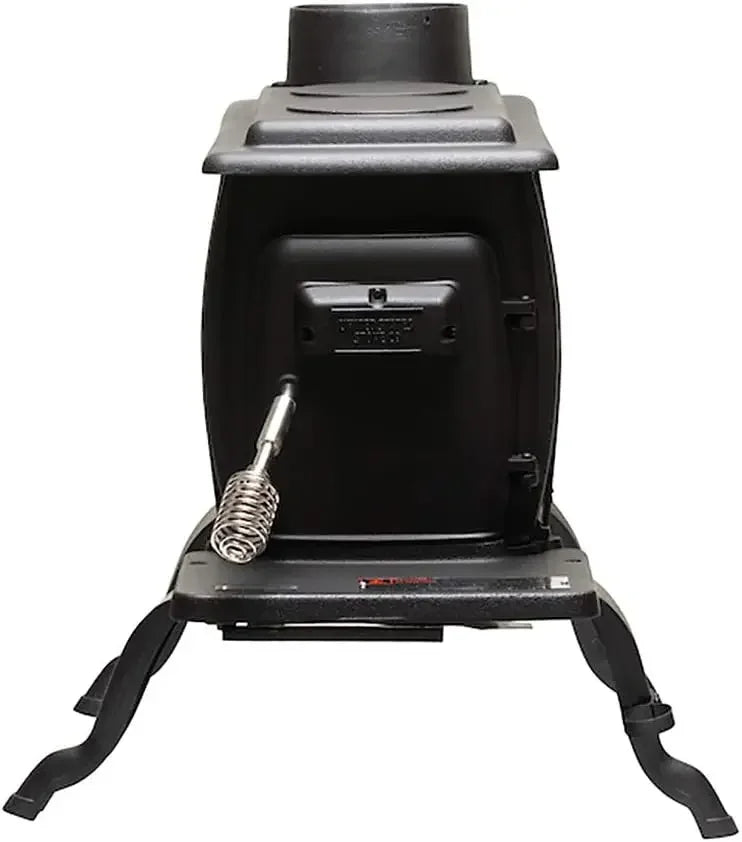 Rustic  Cast Iron Log Burning Wood Stove