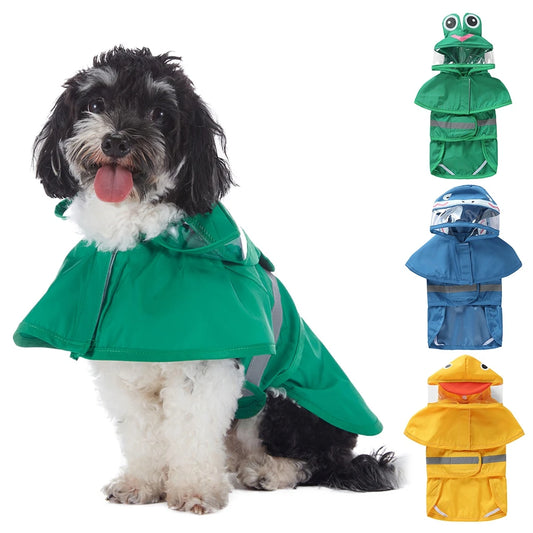 Fashionable Reflective Pet Dog Raincoat