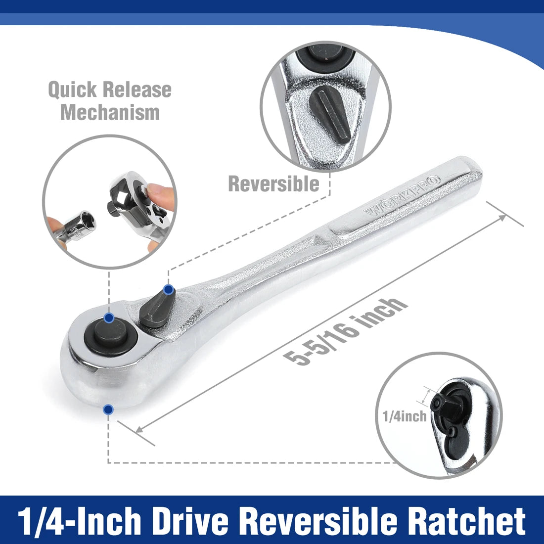 69PC 1/4" Ratchet Wrench and Screwdriver Bits Set