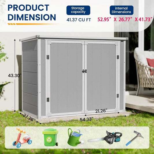 41 Cu Ft Horizontal Outdoor Storage Shed