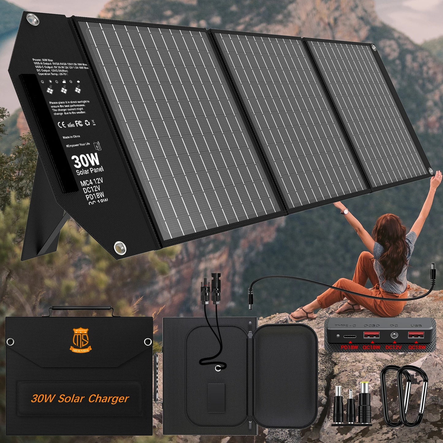 30W Travel-Ready Solar Charger