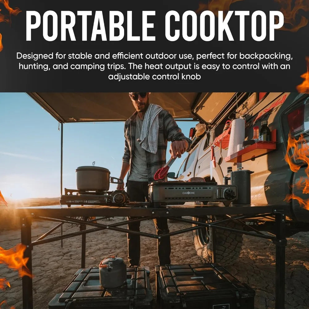 Propane or Butane Grill Stove with Carrying Case